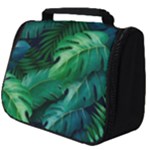 Tropical Green Leaves Background Full Print Travel Pouch (Big)