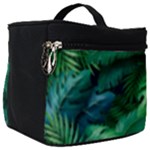Tropical Green Leaves Background Make Up Travel Bag (Big)