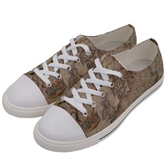 Old Vintage Classic Map Of Europe Women s Low Top Canvas Sneakers by Pakjumat