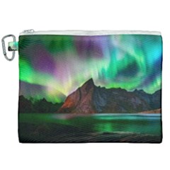 Aurora Borealis Nature Sky Light Canvas Cosmetic Bag (xxl)