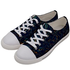 Colorful Abstract Pattern Creative Colorful Line Linear Background Men s Low Top Canvas Sneakers by Pakjumat