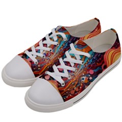 Pattern Abstract Men s Low Top Canvas Sneakers by Pakjumat