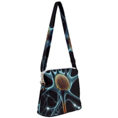 Organism Neon Science Zipper Messenger Bag by Pakjumat