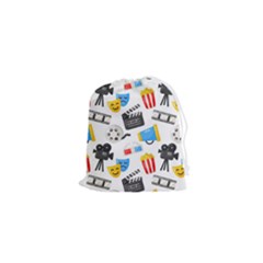 Cinema Icons Pattern Seamless Signs Symbols Collection Icon Drawstring Pouch (xs)