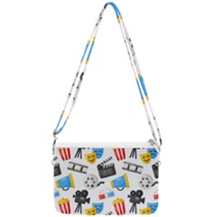 Cinema Icons Pattern Seamless Signs Symbols Collection Icon Double Gusset Crossbody Bag