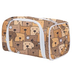 Cute Dog Seamless Pattern Background Toiletries Pouch