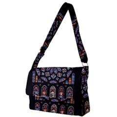 Chartres Cathedral Notre Dame De Paris Stained Glass Full Print Messenger Bag (s)