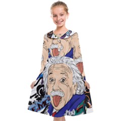 Albert Einstein Physicist Kids  Midi Sailor Dress
