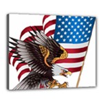 American Eagle Clip Art Canvas 20  x 16  (Stretched)