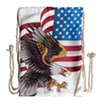 American Eagle Clip Art Drawstring Bag (Large)