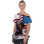 American Eagle Clip Art Off Shoulder Tie-Up T-Shirt