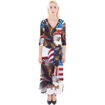 American Eagle Clip Art Quarter Sleeve Wrap Maxi Dress