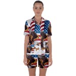American Eagle Clip Art Satin Short Sleeve Pajamas Set