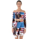 American Eagle Clip Art Off Shoulder Top with Skirt Set