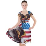American Eagle Clip Art Cap Sleeve Midi Dress