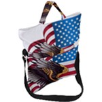 American Eagle Clip Art Fold Over Handle Tote Bag