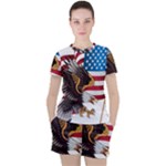 American Eagle Clip Art Women s T-Shirt and Shorts Set