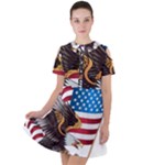 American Eagle Clip Art Short Sleeve Shoulder Cut Out Dress 