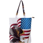 American Eagle Clip Art Double Zip Up Tote Bag
