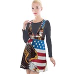 American Eagle Clip Art Plunge Pinafore Velour Dress
