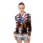 American Eagle Clip Art Long Sleeve Chiffon Shirt