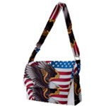 American Eagle Clip Art Full Print Messenger Bag (L)