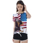 American Eagle Clip Art Short Sleeve Open Back T-Shirt