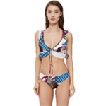 American Eagle Clip Art Low Cut Ruffle Edge Bikini Set