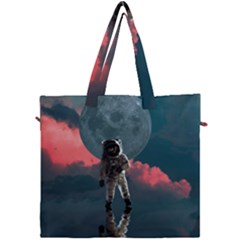 Astronaut Moon Space Nasa Planet Canvas Travel Bag by Maspions