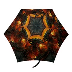Dragon Fire Fantasy Art Mini Folding Umbrellas by Maspions