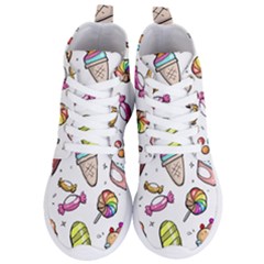 Doodle Cartoon Drawn Cone Food Women s Lightweight High Top Sneakers by Hannah976