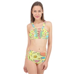 Cute Sketch Child Graphic Funny Cage Up Bikini Set by Hannah976