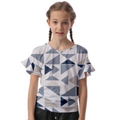 Geometric Triangle Modern Mosaic Kids  Cut Out Flutter Sleeves by Hannah976