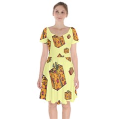 I Wish You All The Gifts Short Sleeve Bardot Dress by ConteMonfrey