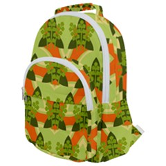 Texture Plant Herbs Herb Green Rounded Multi Pocket Backpack by Hannah976