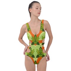 Texture Plant Herbs Herb Green Side Cut Out Swimsuit by Hannah976