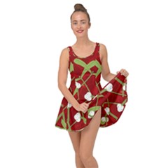 Mistletoe Christmas Texture Advent Inside Out Casual Dress by Hannah976