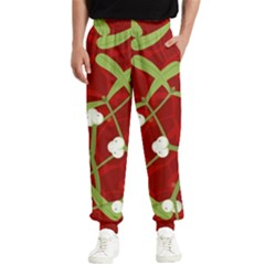 Mistletoe Christmas Texture Advent Men s Elastic Waist Pants by Hannah976