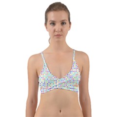 Dots Color Rows Columns Background Wrap Around Bikini Top by Hannah976