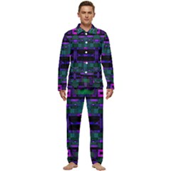 Abstract Pattern Desktop Wallpaper Men s Long Sleeve Velvet Pocket Pajamas Set by Hannah976