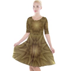Seamless Pattern Green Garden Quarter Sleeve A-line Dress by Hannah976