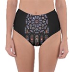 Rosette Cathedral Reversible High-Waist Bikini Bottoms