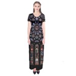 Rosette Cathedral Short Sleeve Maxi Dress