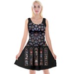 Rosette Cathedral Reversible Velvet Sleeveless Dress