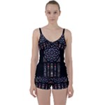 Rosette Cathedral Tie Front Two Piece Tankini