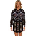 Rosette Cathedral Womens Long Sleeve Shirt Dress