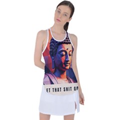 Let That Shit Go Buddha Low Poly (6) Racer Back Mesh Tank Top by 1xmerch