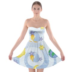 Science Fiction Outer Space Strapless Bra Top Dress by Sarkoni