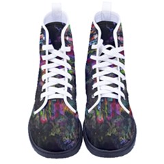 Grunge Paint Splatter Splash Ink Men s High-top Canvas Sneakers by Grandong