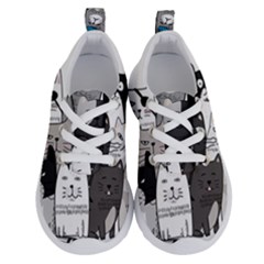 Cute Cat Hand Drawn Cartoon Style Running Shoes by Grandong